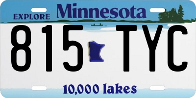 MN license plate 815TYC
