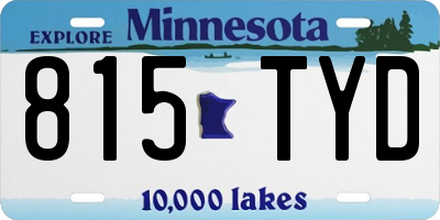 MN license plate 815TYD