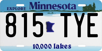 MN license plate 815TYE