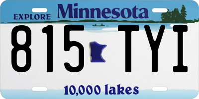 MN license plate 815TYI