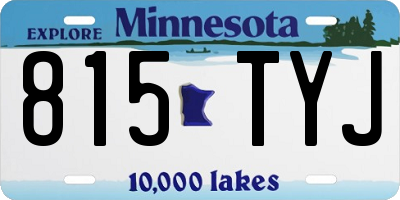 MN license plate 815TYJ