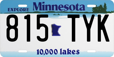 MN license plate 815TYK