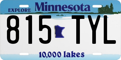 MN license plate 815TYL