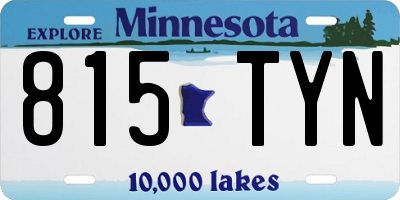 MN license plate 815TYN
