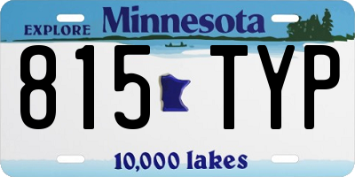 MN license plate 815TYP