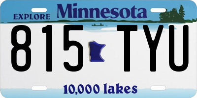 MN license plate 815TYU