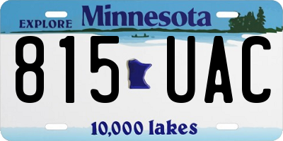 MN license plate 815UAC