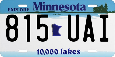 MN license plate 815UAI