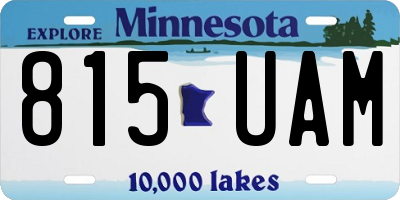 MN license plate 815UAM