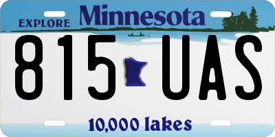 MN license plate 815UAS