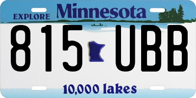 MN license plate 815UBB