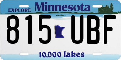 MN license plate 815UBF