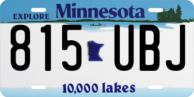 MN license plate 815UBJ