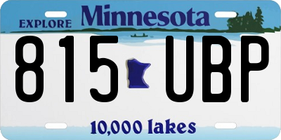 MN license plate 815UBP