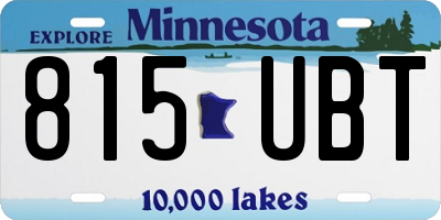 MN license plate 815UBT