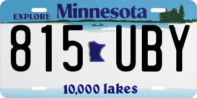 MN license plate 815UBY