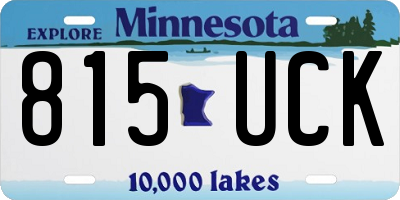 MN license plate 815UCK