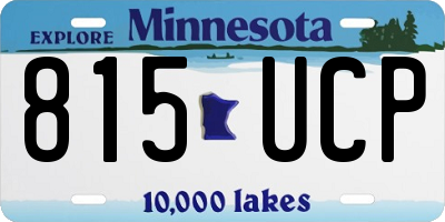 MN license plate 815UCP