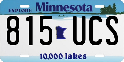 MN license plate 815UCS