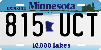 MN license plate 815UCT