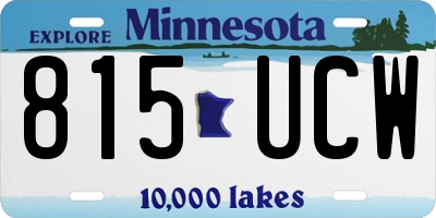 MN license plate 815UCW