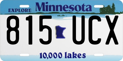 MN license plate 815UCX