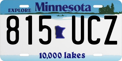 MN license plate 815UCZ