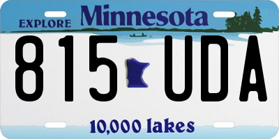MN license plate 815UDA