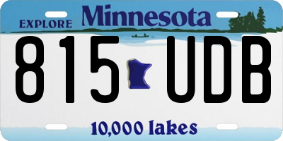 MN license plate 815UDB