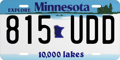 MN license plate 815UDD