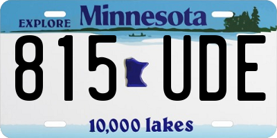 MN license plate 815UDE