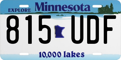 MN license plate 815UDF
