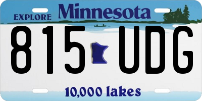 MN license plate 815UDG