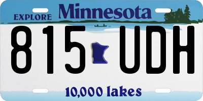 MN license plate 815UDH