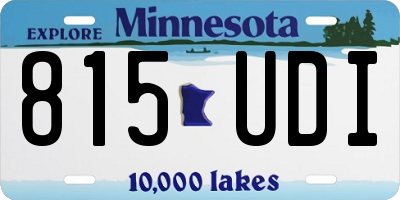 MN license plate 815UDI