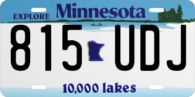 MN license plate 815UDJ