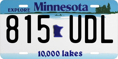 MN license plate 815UDL