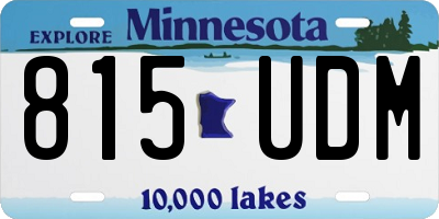MN license plate 815UDM