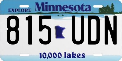 MN license plate 815UDN
