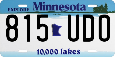 MN license plate 815UDO