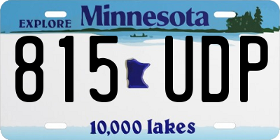 MN license plate 815UDP