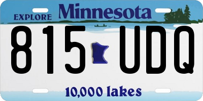 MN license plate 815UDQ