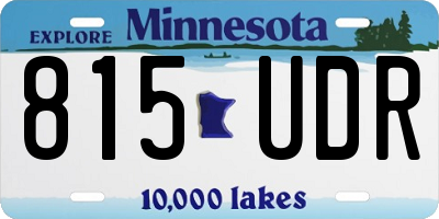 MN license plate 815UDR