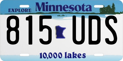 MN license plate 815UDS