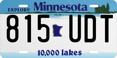 MN license plate 815UDT