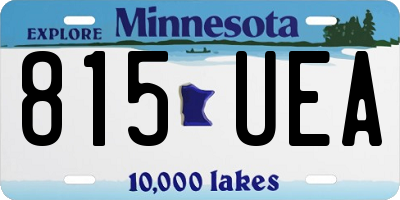 MN license plate 815UEA