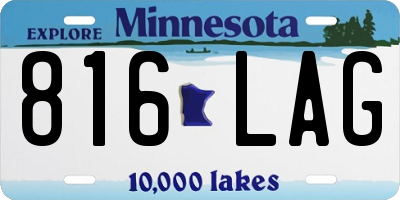 MN license plate 816LAG