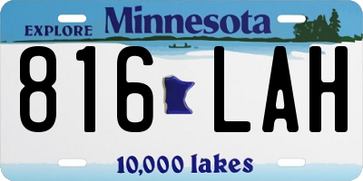 MN license plate 816LAH