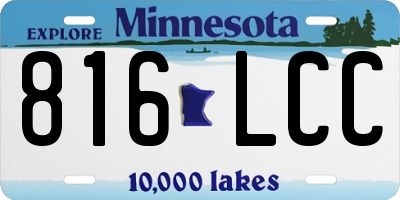 MN license plate 816LCC