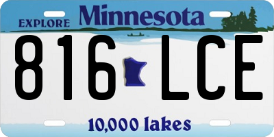 MN license plate 816LCE